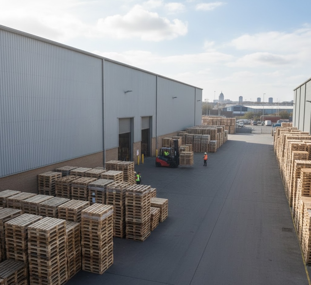 Quality pallets stacked and ready for delivery